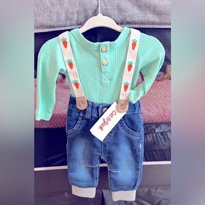 NWT. Cat and Jack overall set.